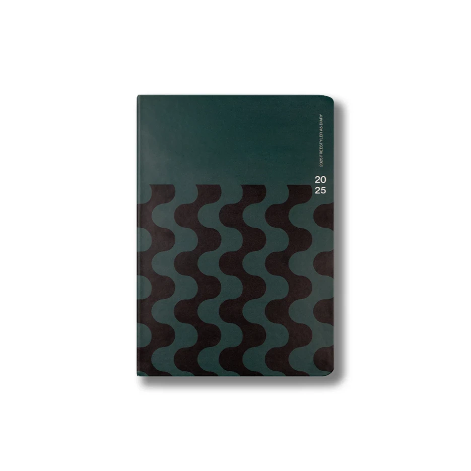 Image of Any Day Now - 2025 Diary - The Freestyler - Dot Grid - Forest & Black