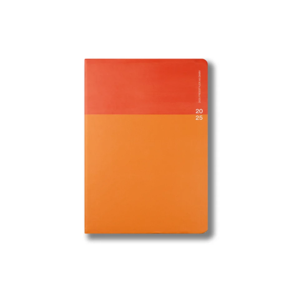 Image of Any Day Now - 2025 Diary - The Freestyler - Dot Grid - Red & Orange