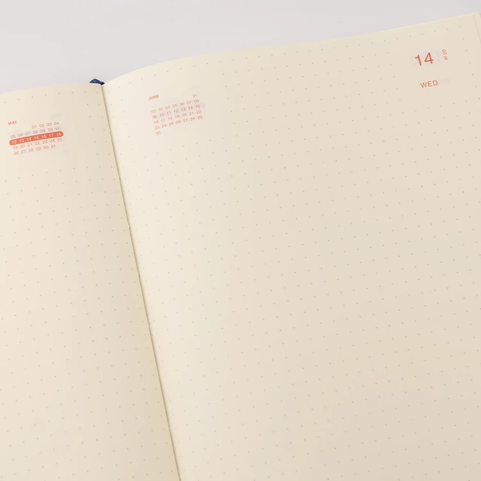 Image of Any Day Now - 2025 Diary - The Freestyler - Dot Grid - Red & Orange