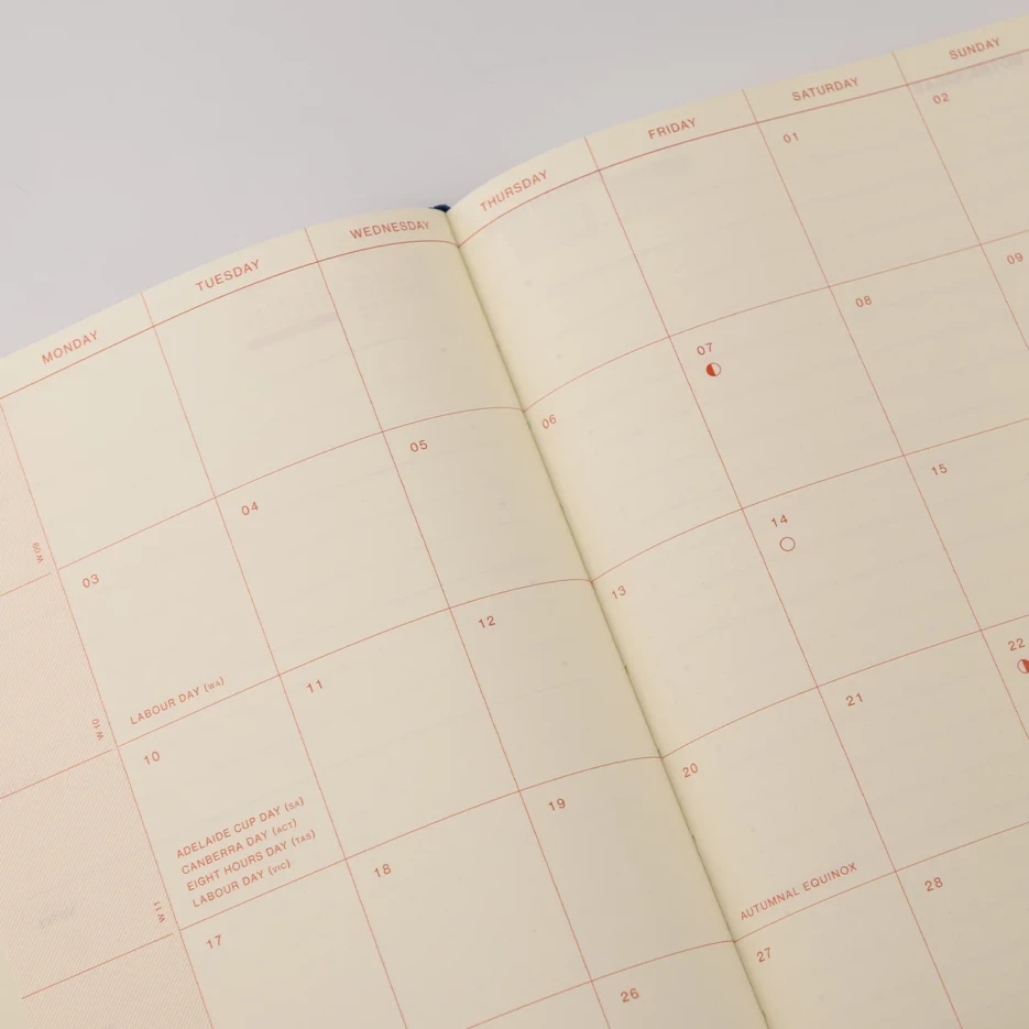 Image of Any Day Now - 2025 Diary - The Freestyler - Dot Grid - Red & Orange