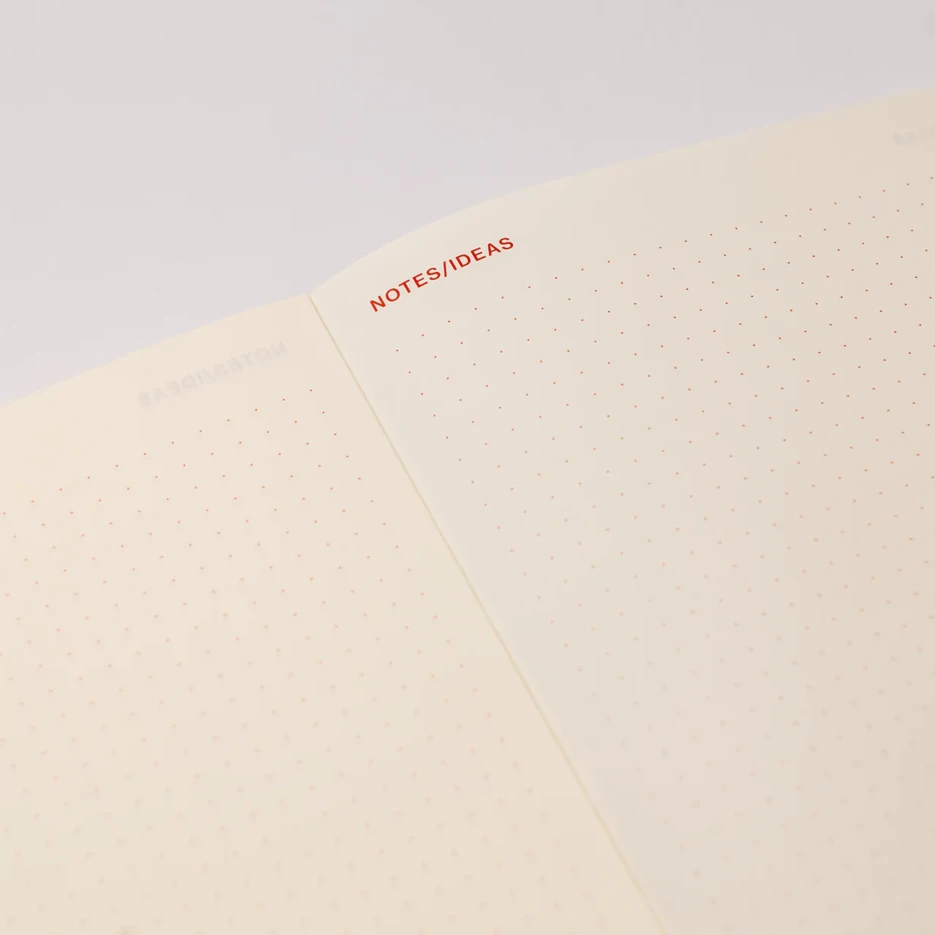 Image of Any Day Now - 2025 Diary - The Freestyler - Dot Grid - Red & Orange