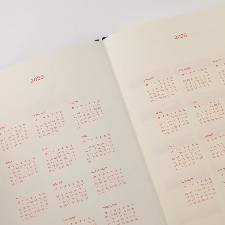 Image of Any Day Now - 2025 Diary - The Freestyler - Dot Grid - Red & Orange