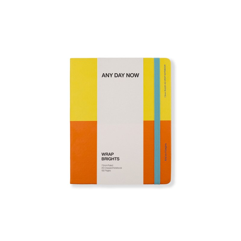 Image of Any Day Now - Cropped Ruled A5 Notebook Orange & Yellow