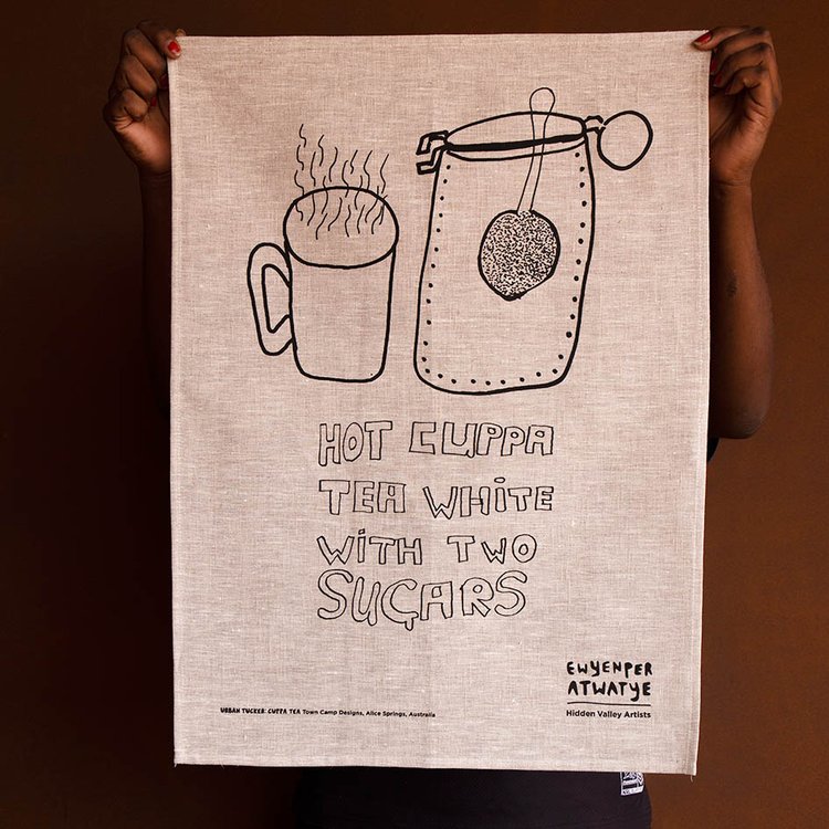 Image of Tangentyere Tea Towel - Cuppa Tea