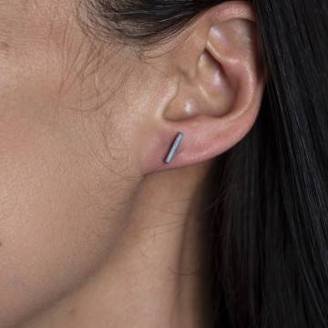 Image for MER12 Bar Studs - Sterling Silver