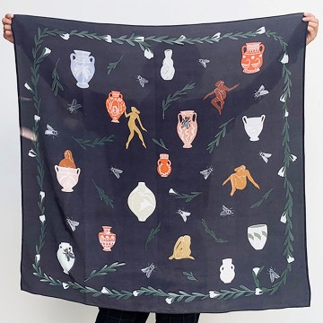 Image for MER Amphora Scarf XL - 100% Silk Crepe de Chine