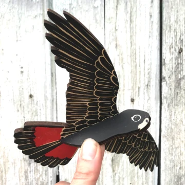 Image for Bird Mobile | Red Tailed Black Cockatoo Male