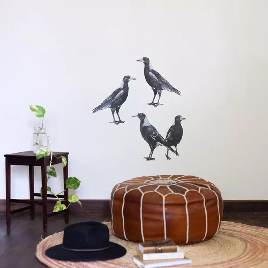 Image of Magpie Set of 4 Wall Decal ALR-MAG4