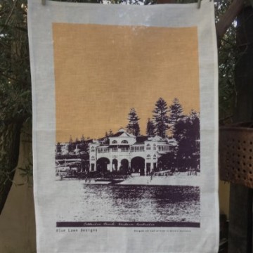 Image for Linen Tea Towel - Cottesloe Beach