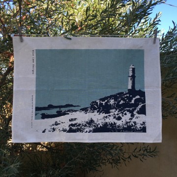 Image for Linen Tea Towel - Bathurst Point Lighthouse Rottnest Island