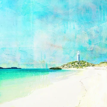 Image for Pinky's Beach Rottnest Island Print | Braw Paper Co