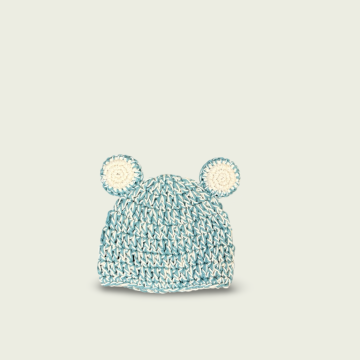 Image for Bear Beanie- 0-6 months | Turquoise