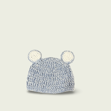 Image for Bear Beanie- 6-12 months | Sky Blue