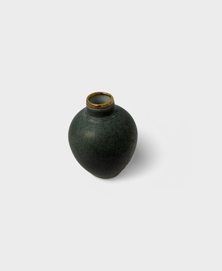 Image of Bottle Green & Gold 1 | Sandra Black