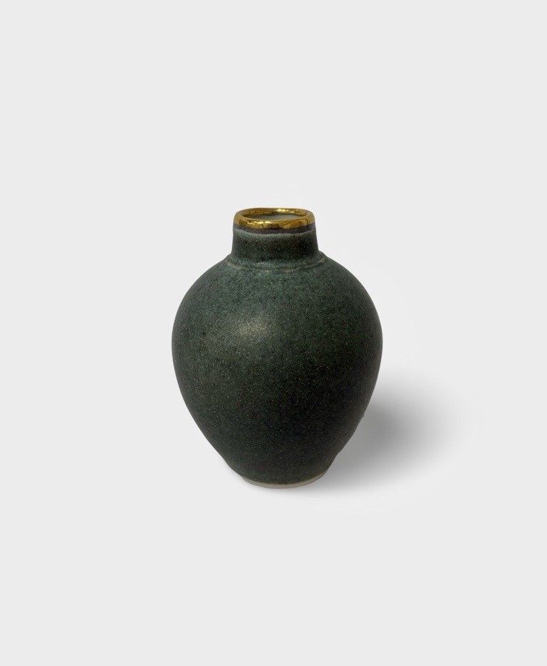 Image of Bottle Green & Gold 1 | Sandra Black