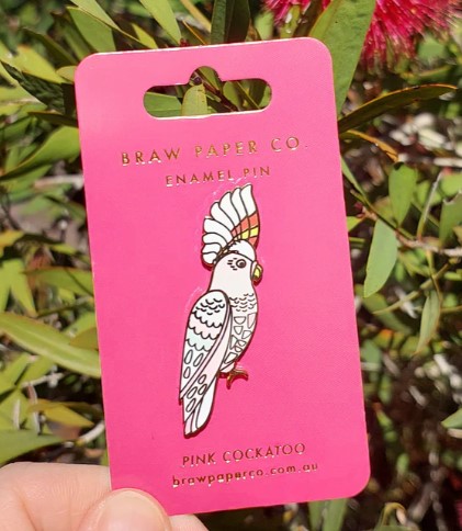 Image of Cockatoo Enamel Pin | Braw Paper Co