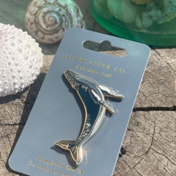 Image for Whale  Enamel Pin | Braw Paper Co