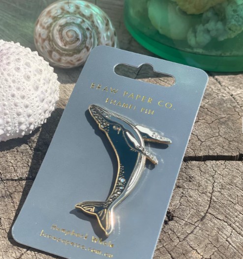 Image of Whale  Enamel Pin | Braw Paper Co