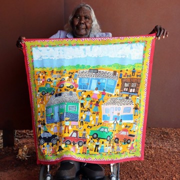 Image for Tangentyere Silk Scarf - Titjikala