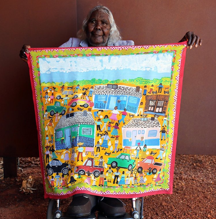 Image of Tangentyere Silk Scarf - Titjikala