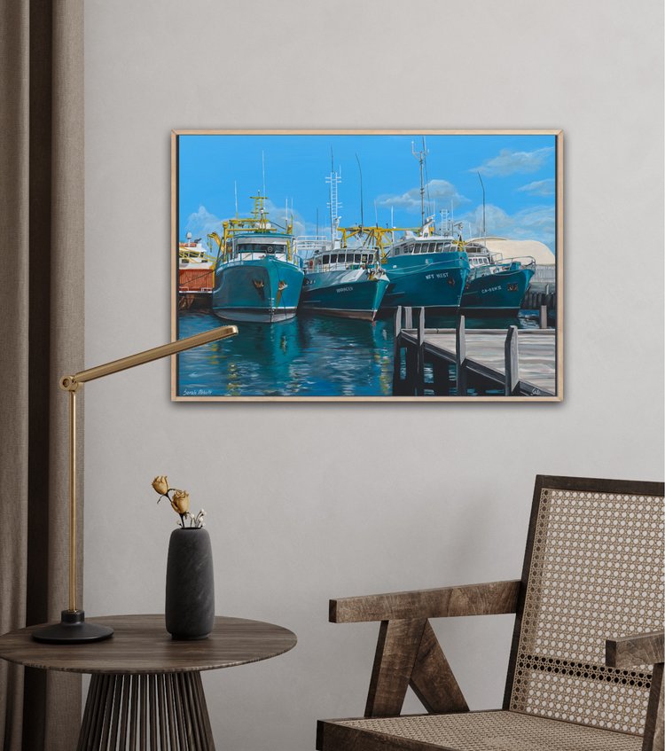 Image of Fishing Boat Harbour 2 | 26cm x 40cm