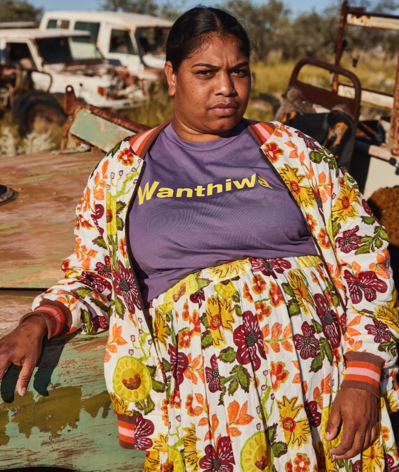 Image of Juluwarlu Fabric - Native Flowers and Fruits