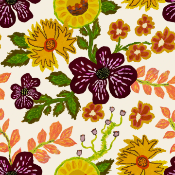 Image for Juluwarlu Fabric - Native Flowers and Fruits