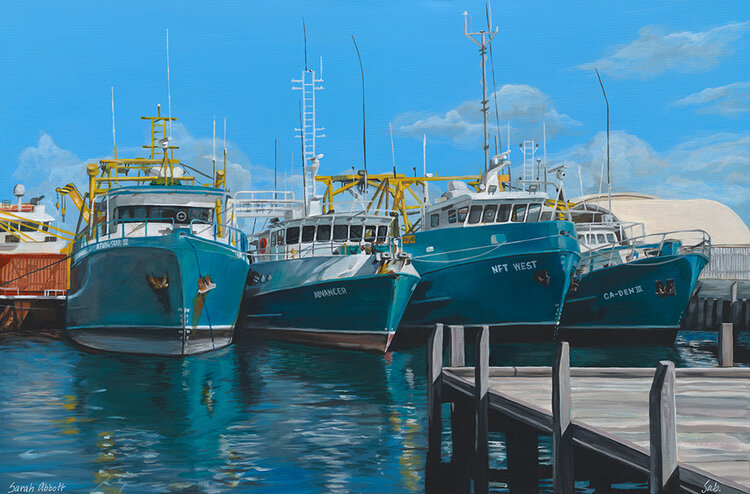Image of Fishing Boat Harbour 2 | 26cm x 40cm