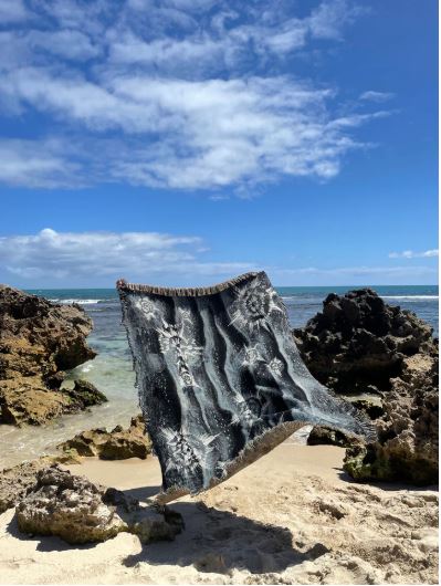 Image of FLM Yabinki Blankie Blanket Large  Yabini Kickett Nyoongar Artist 495