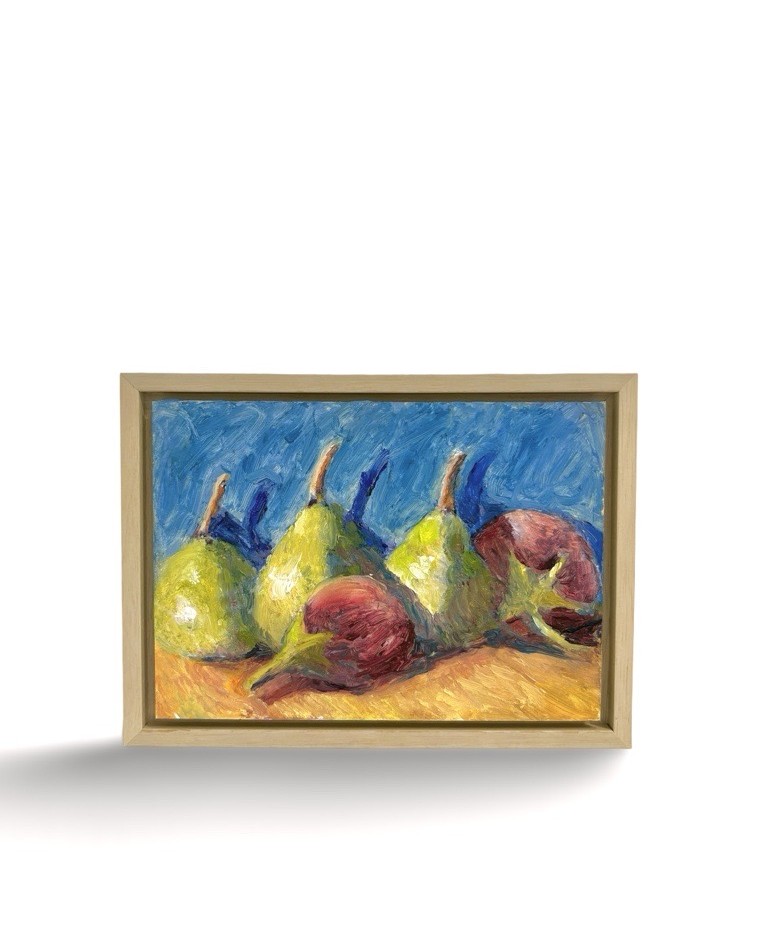 Image of Baby Eggplants and Pears Oil Painting | BJA