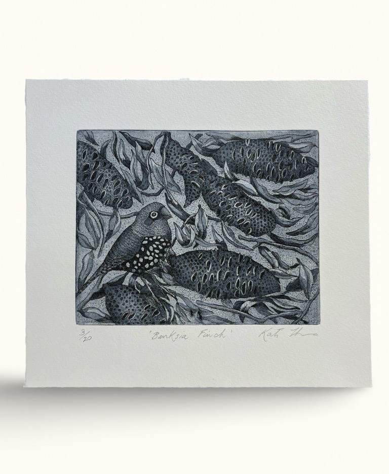 Image of TK Print Banksia Finch 3/20 Etching 370