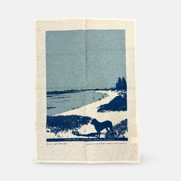 Image for Linen Tea Towel - Dog Beach, Leighton