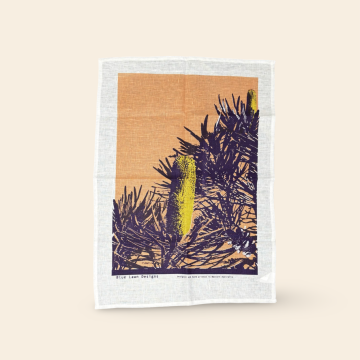 Image for Linen Tea Towel -  Candle Banksia
