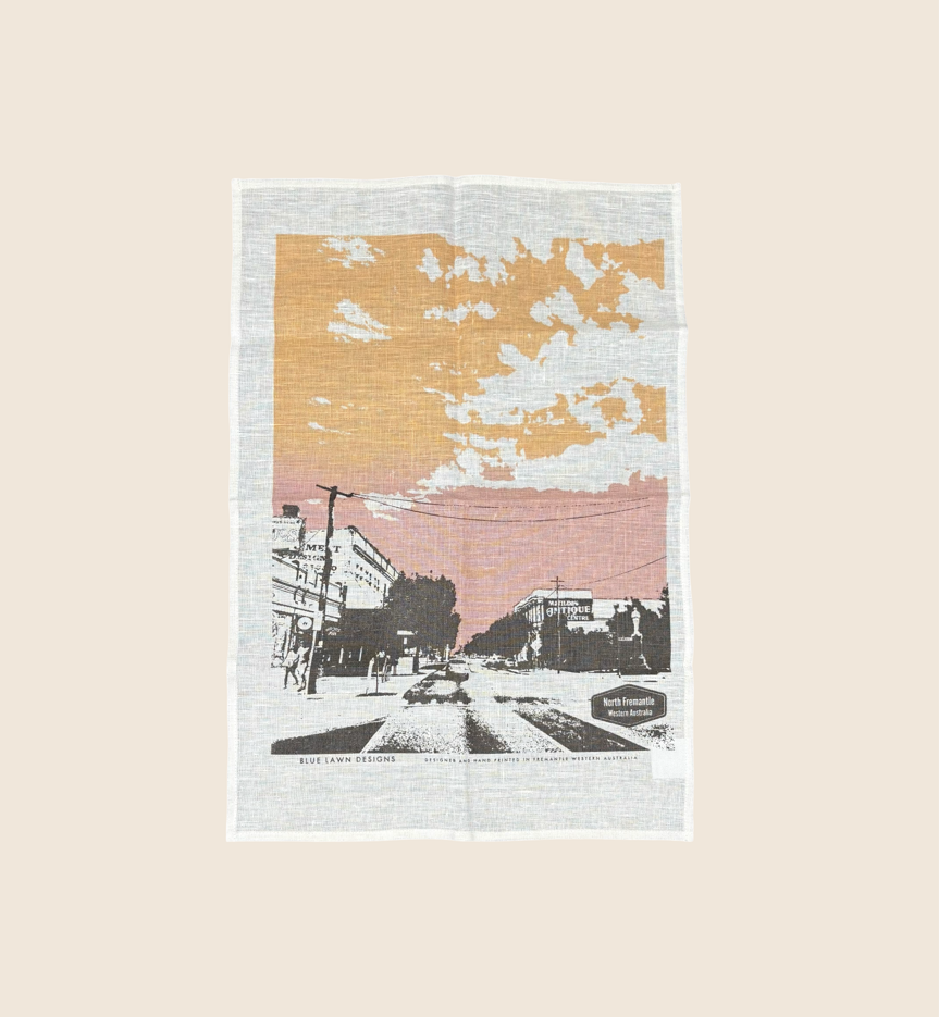 Image of Linen Tea Towel - North Fremantle