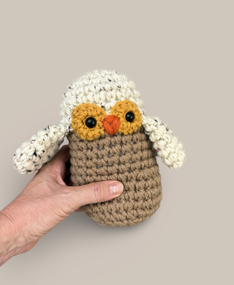 Image of HAA Owl Small Crochet | Tan