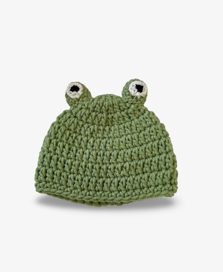 Image of Frog Beanie- 0-6 months