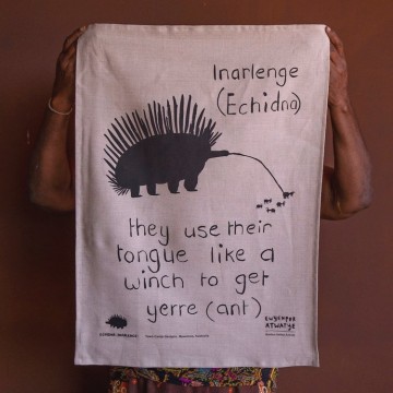 Image for Tangentyere Tea Towel - Echidna Oatmeal