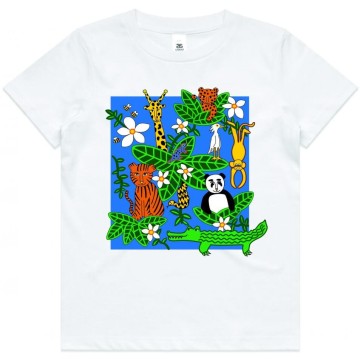 Image for Kids Jungle T-Shirt Size 4 | Frane Lessac