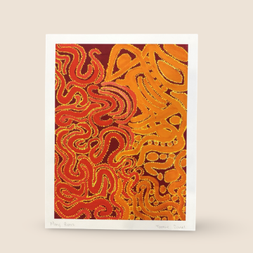 Image for Juluwarlu Giclee Print - Many Rivers Orange | Tootsie Daniels