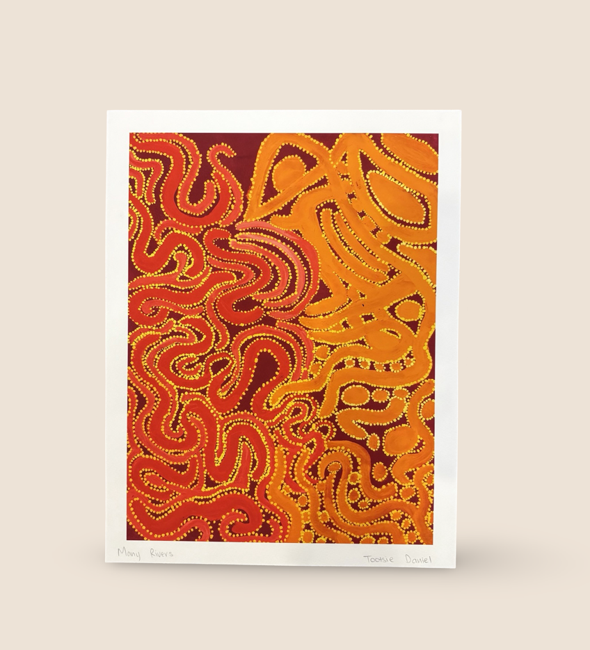 Image of Juluwarlu Giclee Print - Many Rivers Orange | Tootsie Daniels