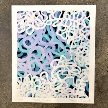 Image for Juluwarlu Giclee Print  - Many Rivers Blue |Tootsie Daniels