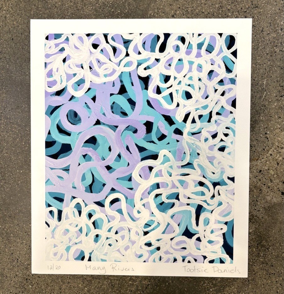 Image of Juluwarlu Giclee Print  - Many Rivers Blue |Tootsie Daniels