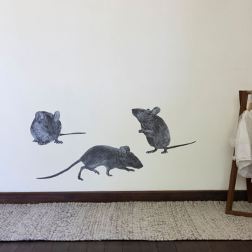 Image for Mouse Set of 3 Wall Decal ALR-MOUS