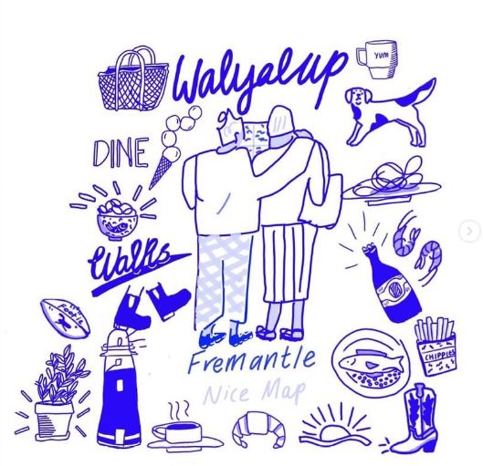 Image of Delimates Teatowel - Walyalup/Fremantle Nice Map