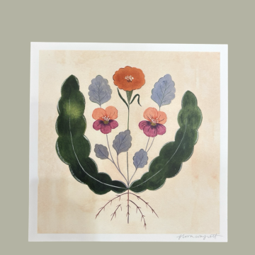 Image for Digital Print - Peach and Red Flowers | Flora Waycott