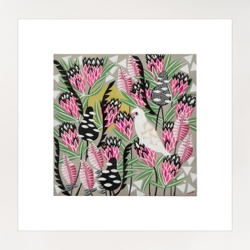 Image for Pink Mink Corellas Print | Helen Ansell