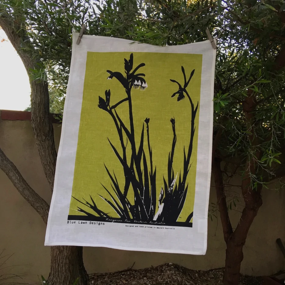 Image of Linen Tea Towel - Kangaroo Paw