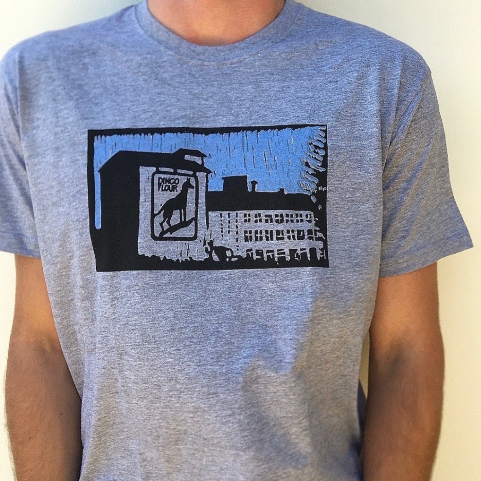 Image of BLD Tshirt XL - Dingo on Grey