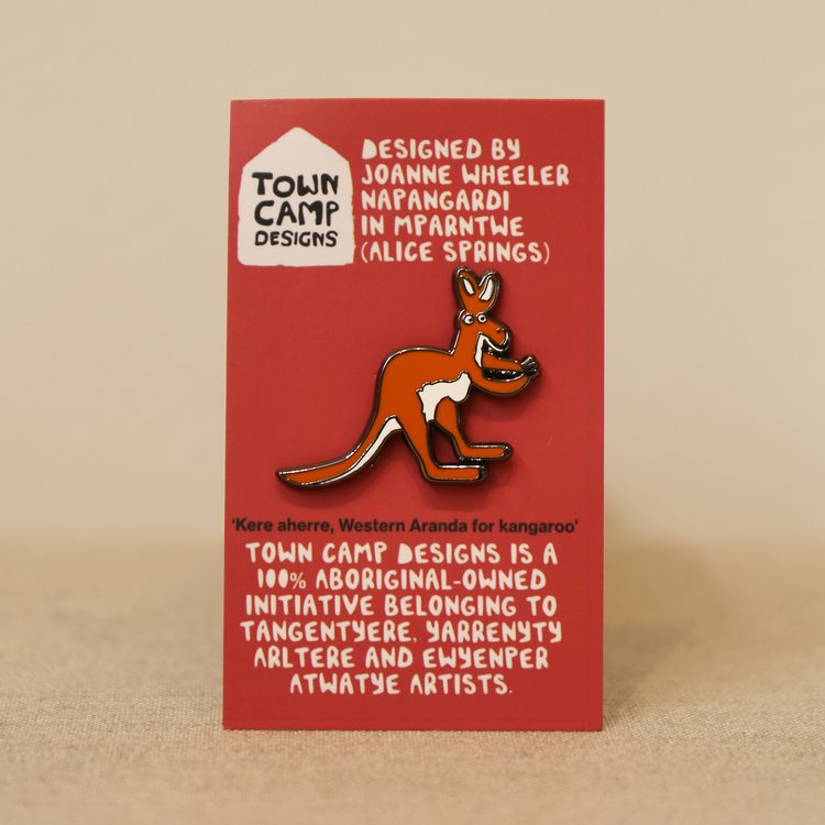 Image of Tangentyere Enamel Pin: Roo - Joanne Wheeler