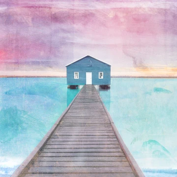 Image for Crawley Boat Shed Print | Braw Paper Co